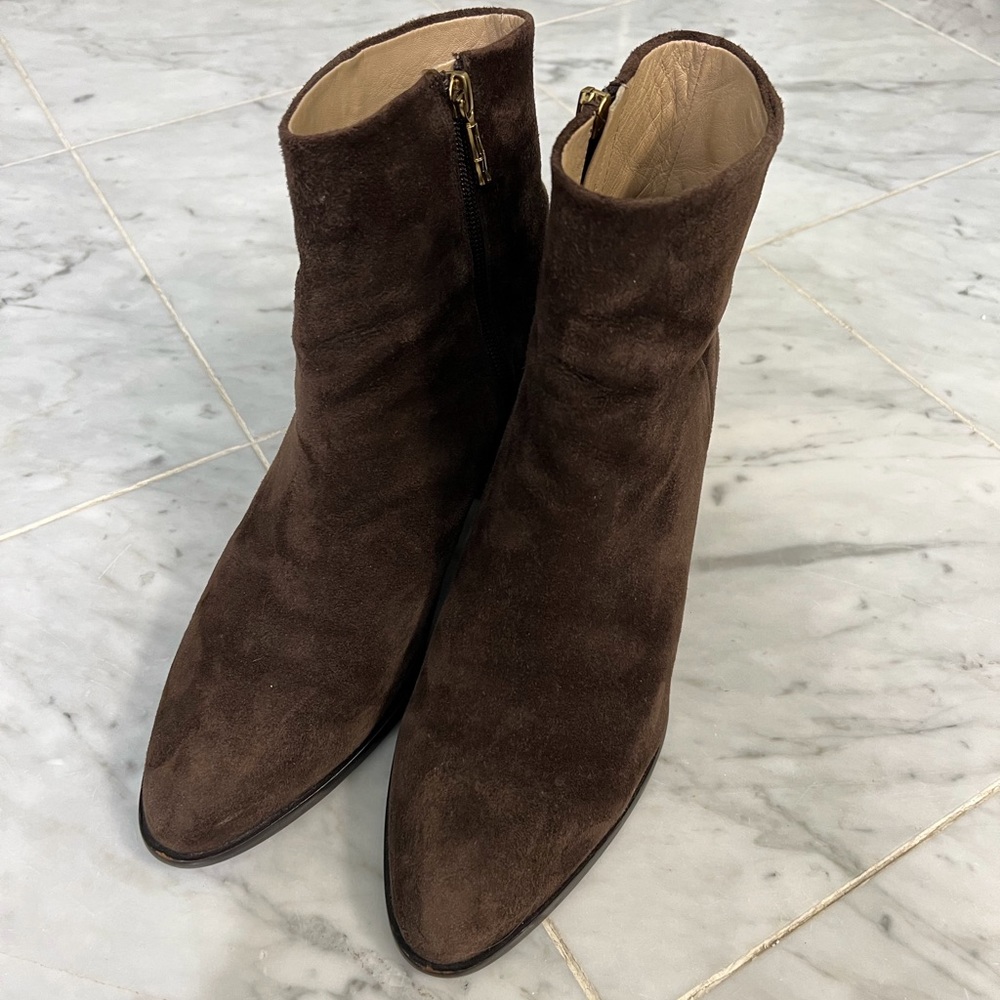 MCLAUGHLIN BROWN SUEDE BOOTIES 10